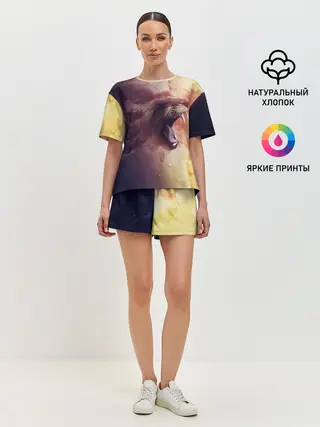 Женская пижама с шортами / TIGER ROAR