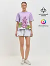 Женская пижама с шортами / акварельная сирень