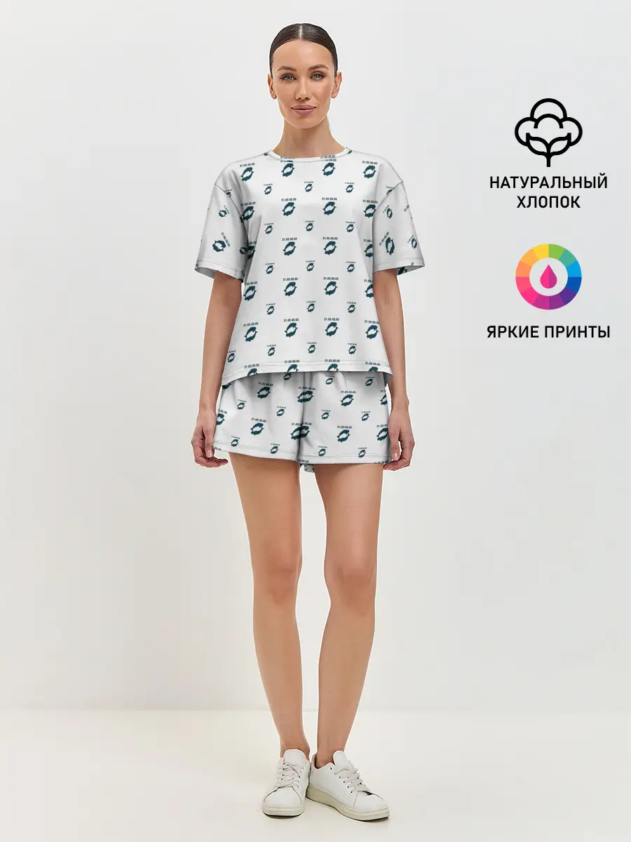 Женская пижама с шортами / Рыбы