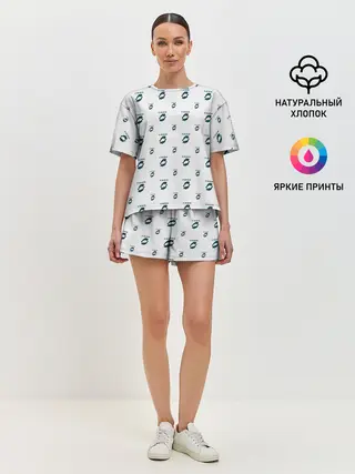 Женская пижама с шортами / Рыбы