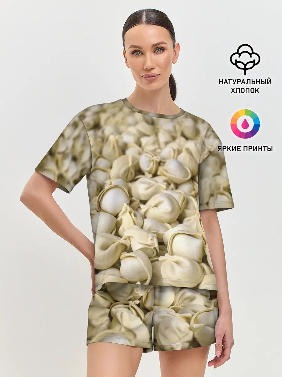 Женская пижама с шортами / Пельмени