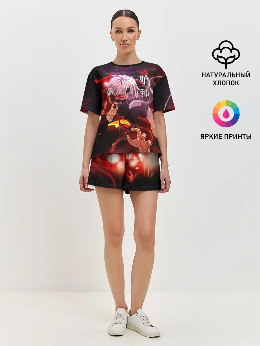 Женская пижама с шортами / Загадочный Канеки Кен