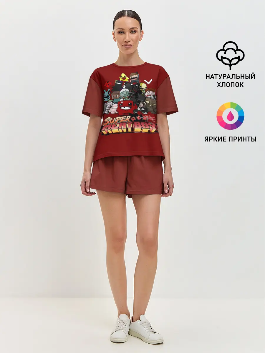 Женская пижама с шортами / Super meat boy