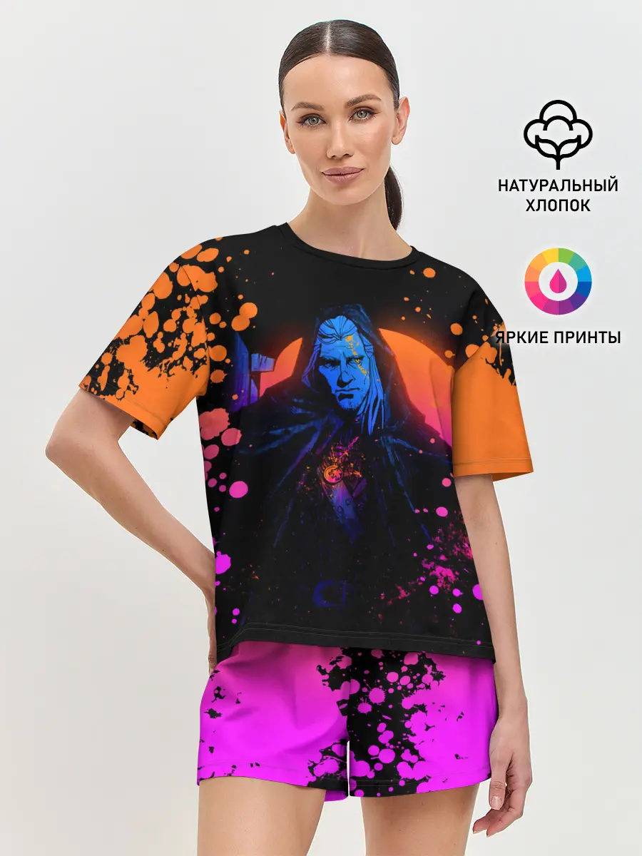 Женская пижама с шортами / Ведьмак в таверне