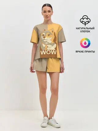 Женская пижама с шортами / Doge Wow