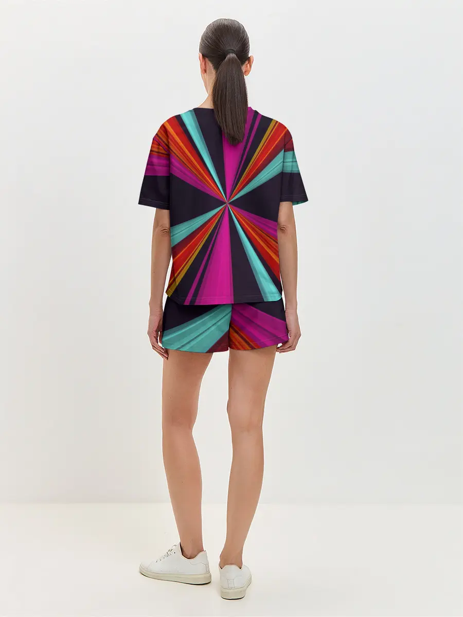 Женская пижама с шортами / Полосы