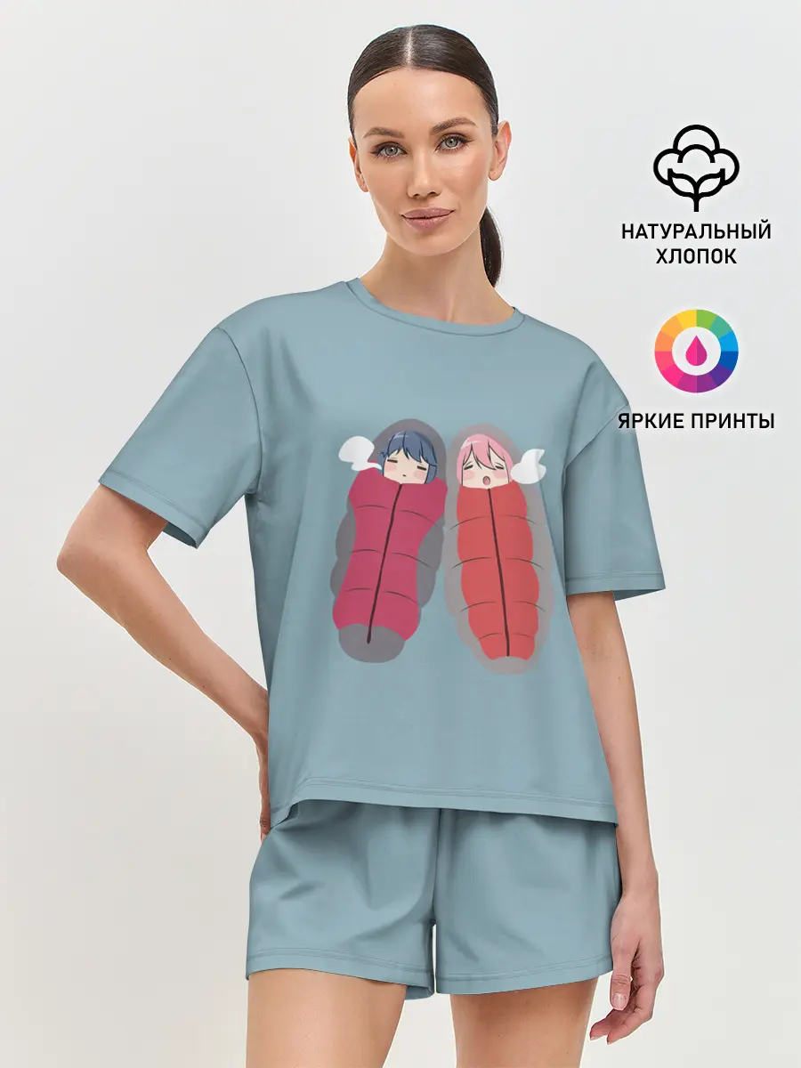 Женская пижама с шортами / Аниме про лагерь