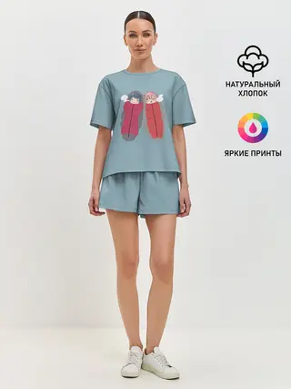 Женская пижама с шортами / Аниме про лагерь