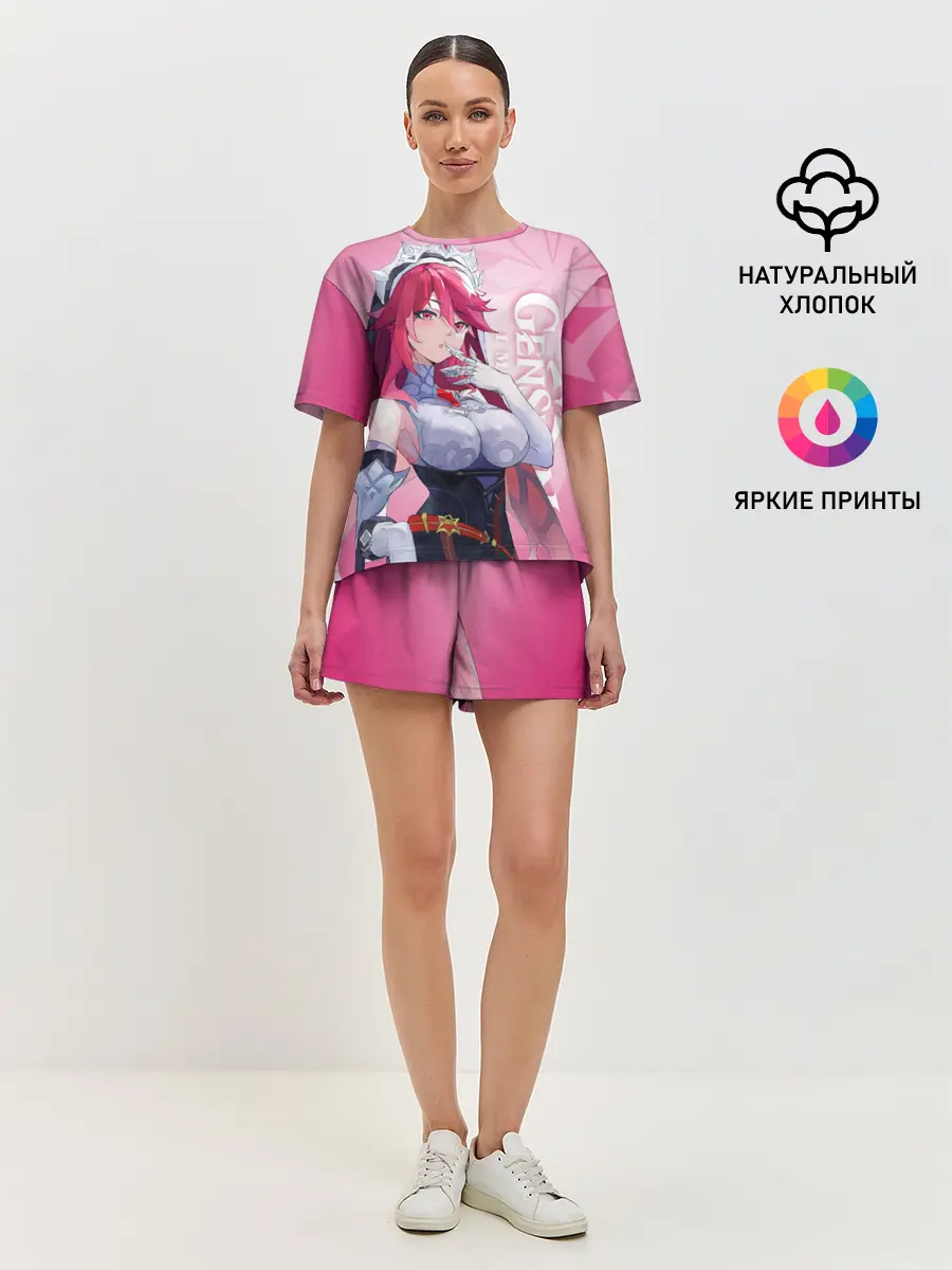 Женская пижама с шортами / GENSHIN IMPACT, РОЗАРИЯ