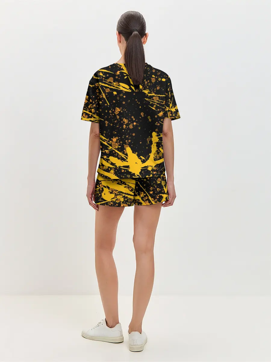 Женская пижама с шортами / Котобургер