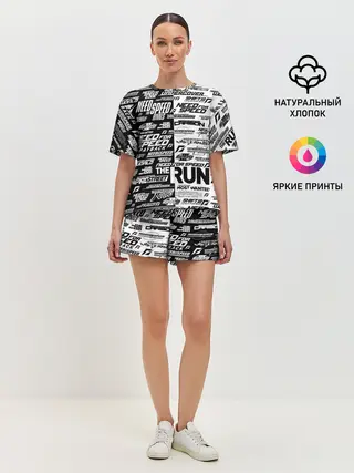 Женская пижама с шортами / NFS ALL LOGOS