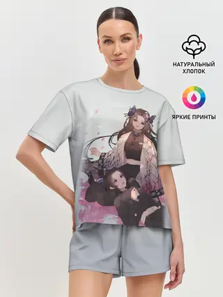 Женская пижама с шортами / КЛИНОК РАССЕКАЮЩИЙ ДЕМОНОВ