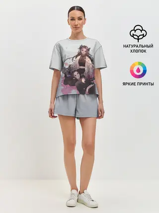 Женская пижама с шортами / КЛИНОК РАССЕКАЮЩИЙ ДЕМОНОВ