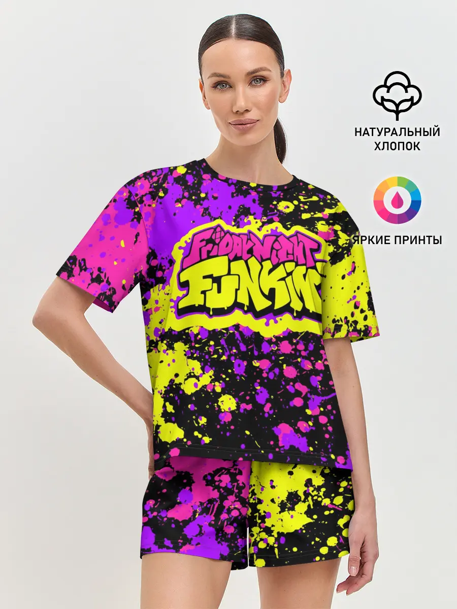 Женская пижама с шортами / Friday Night Funkin