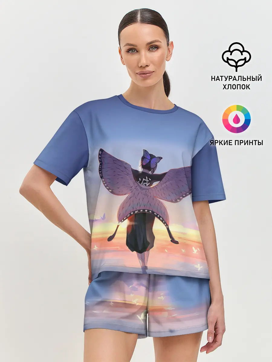 Женская пижама с шортами / КЛИНОК РАССЕКАЮЩИЙ ДЕМОНОВ