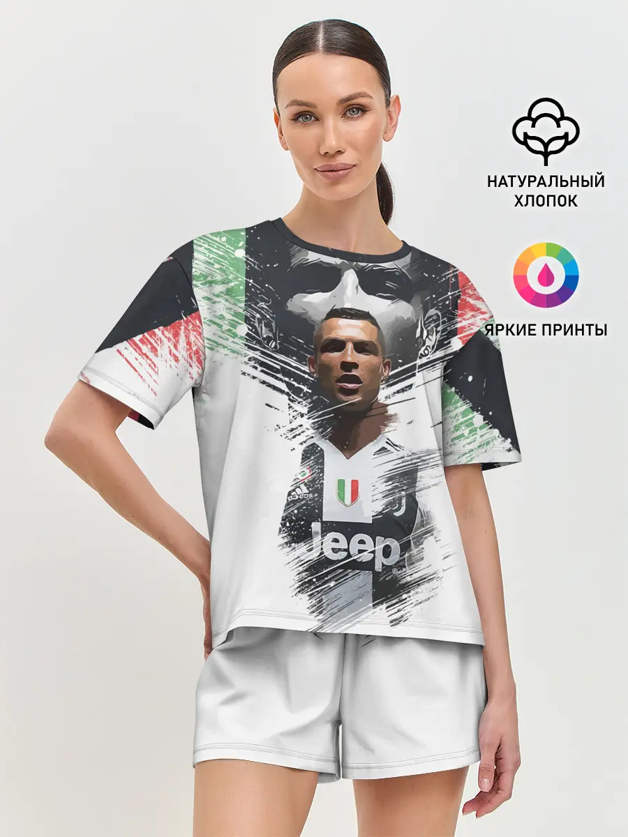 Женская пижама с шортами / Криштиану Роналду