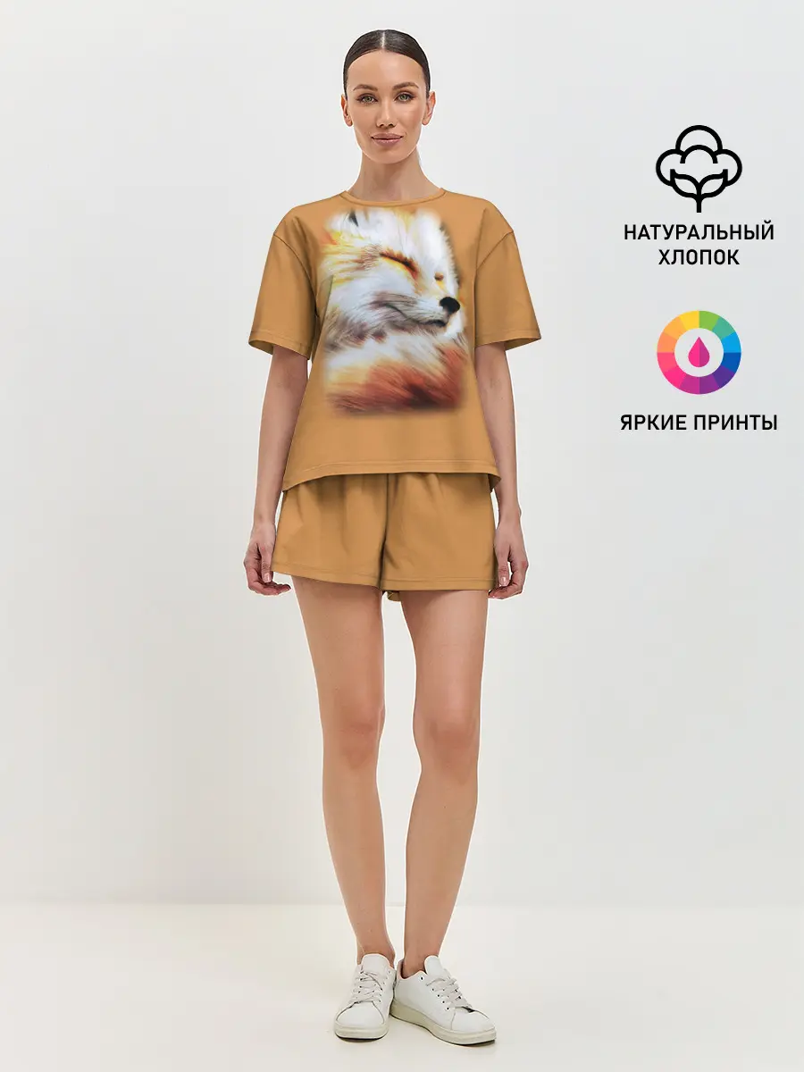 Женская пижама с шортами / Лисичка