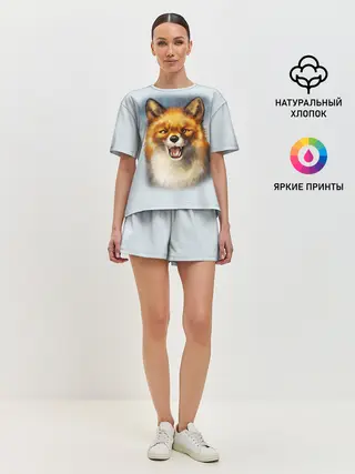 Женская пижама с шортами / Рыжая лиса