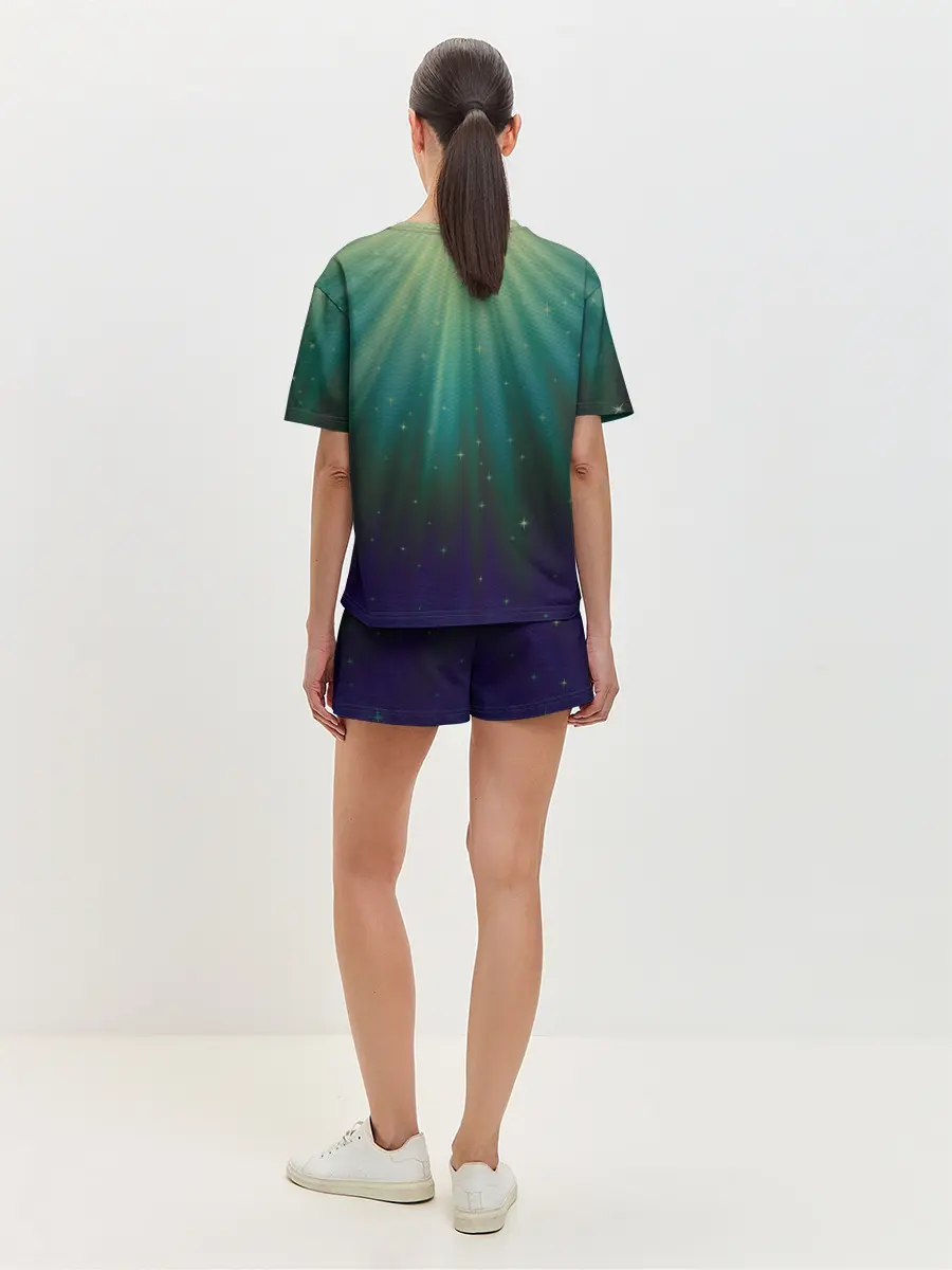 Женская пижама с шортами / Сияние 3D