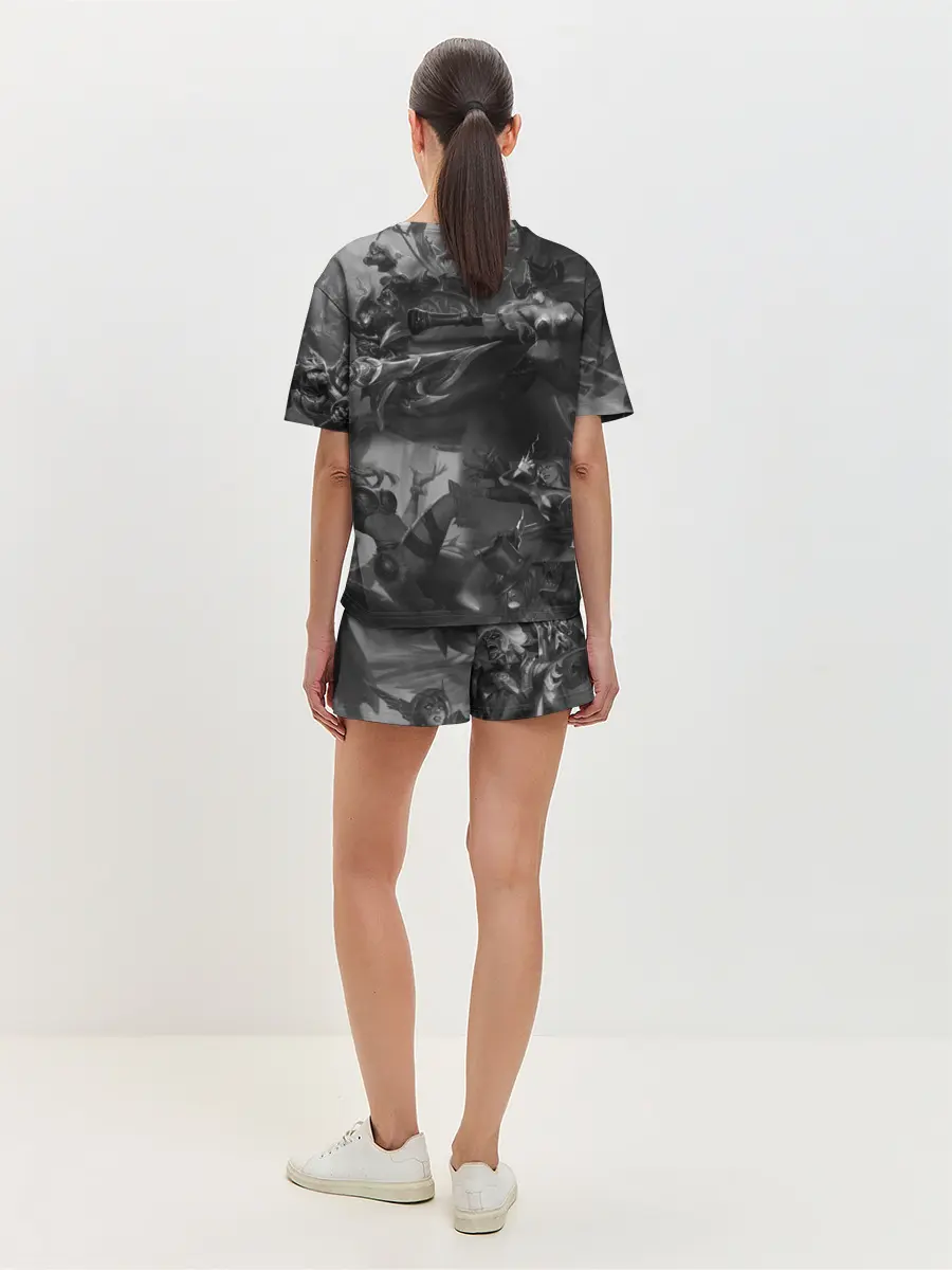 Женская пижама с шортами / League of Legends Black&White