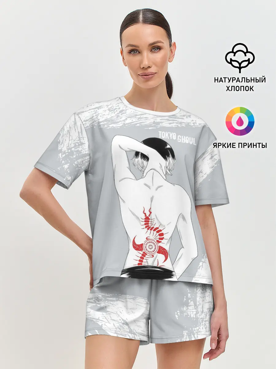 Женская пижама с шортами / Sasaki kagune tattoo