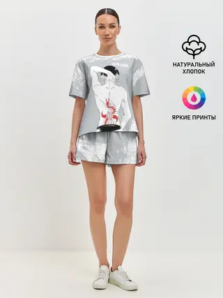 Женская пижама с шортами / Sasaki kagune tattoo