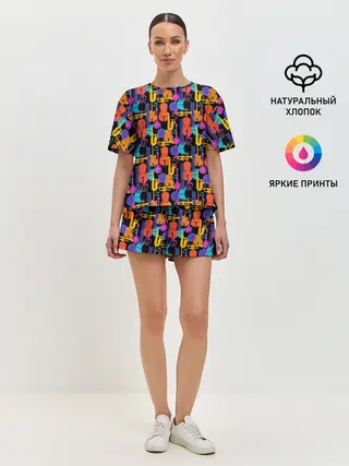 Женская пижама с шортами / Джаз