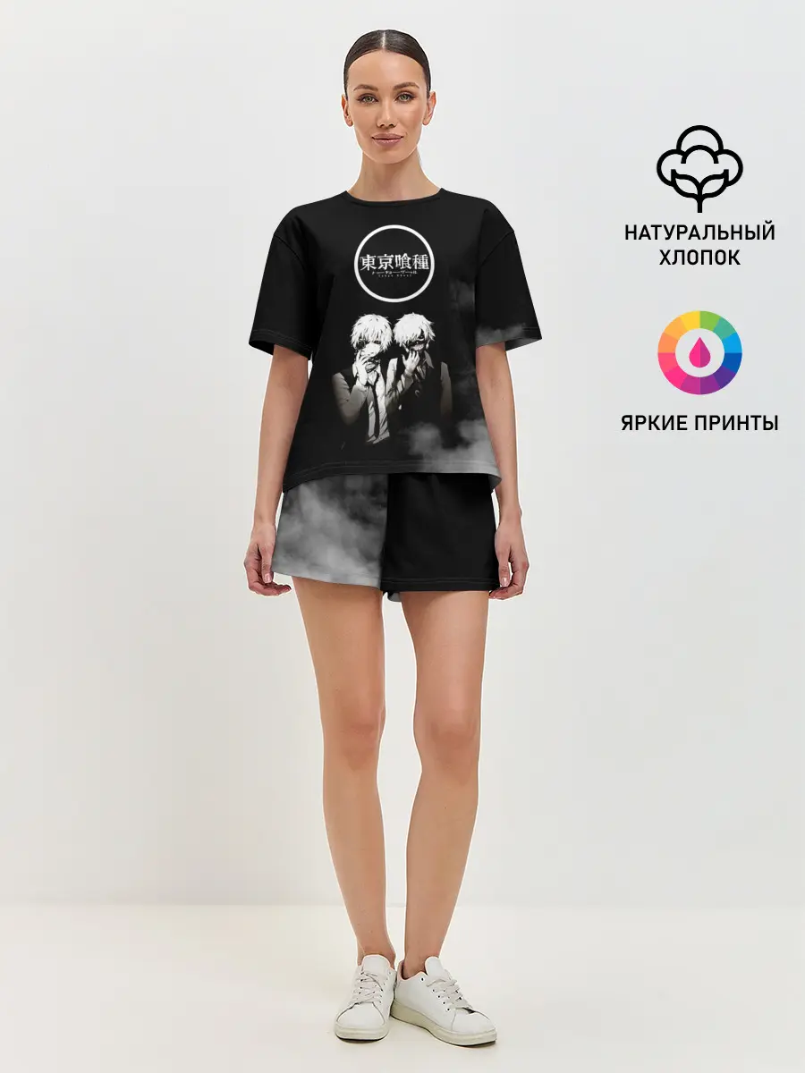 Женская пижама с шортами / Tokyo Ghoul двое гулей