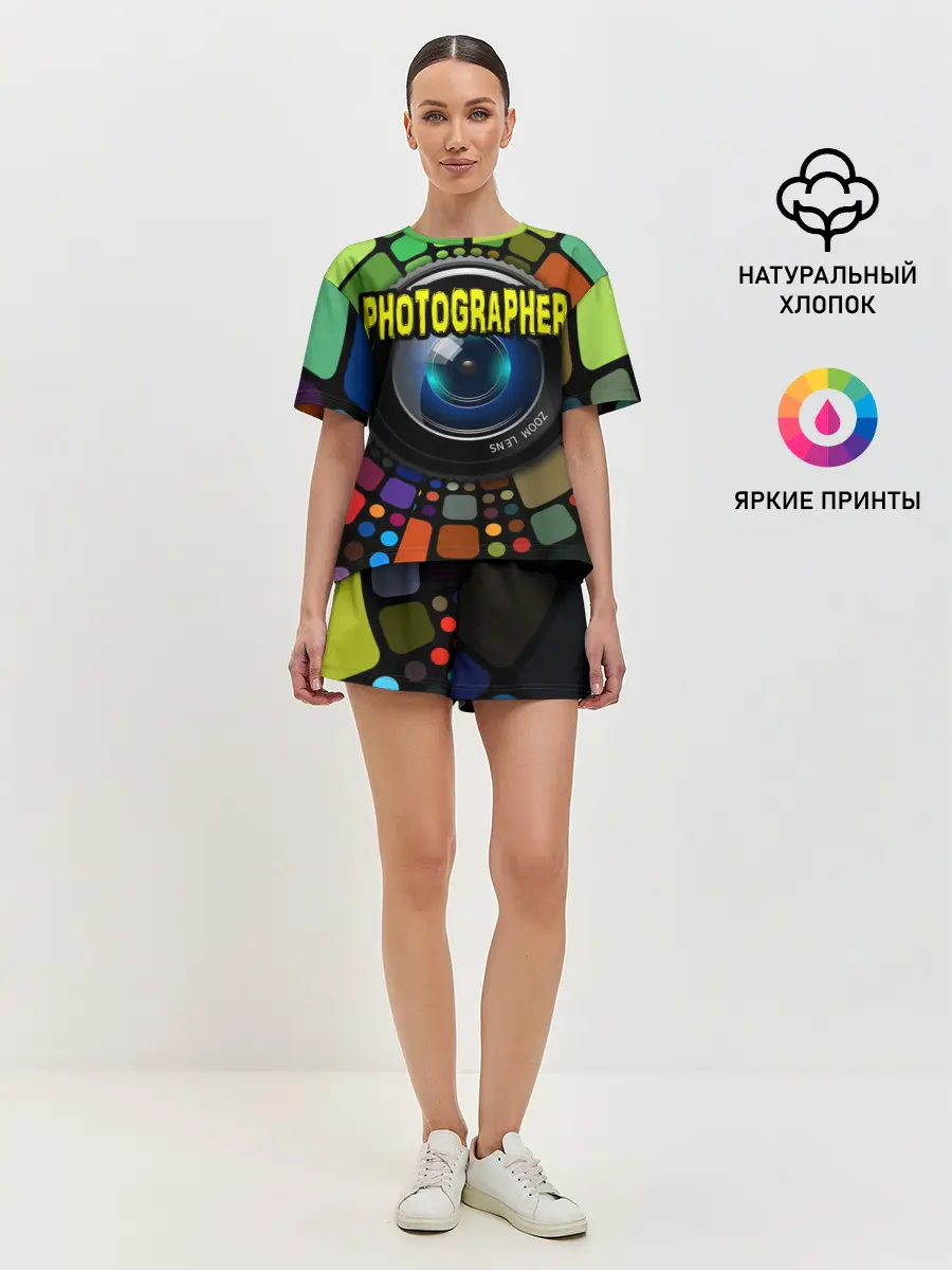 Женская пижама с шортами / Фотограф и объектив