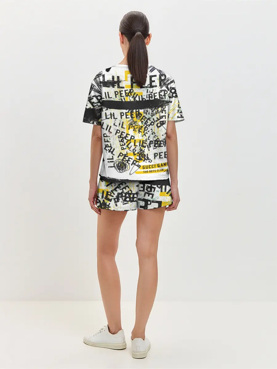 Женская пижама с шортами / LIL PEEP Vintage Graffiti Wall