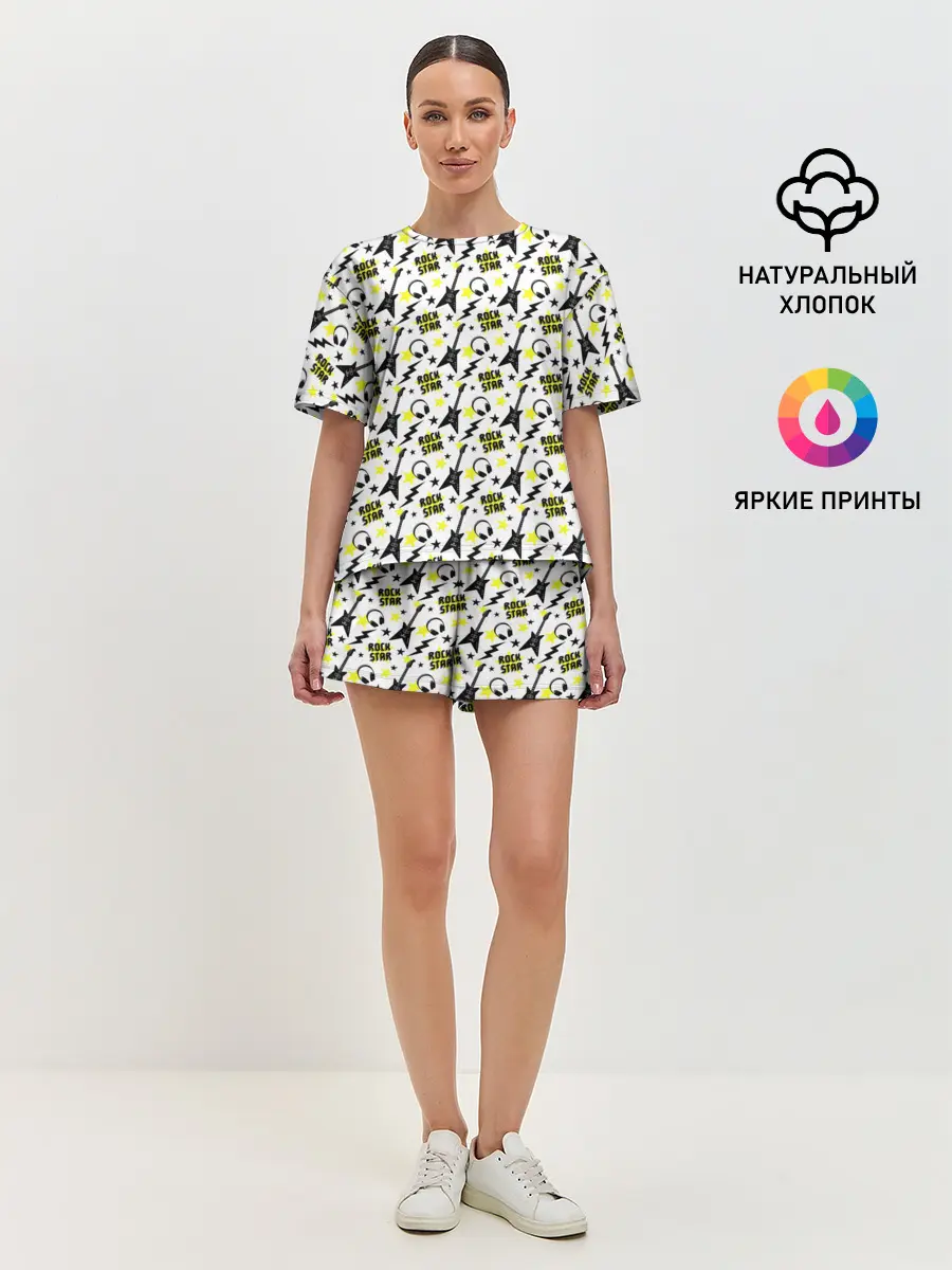 Женская пижама с шортами / Rock Star