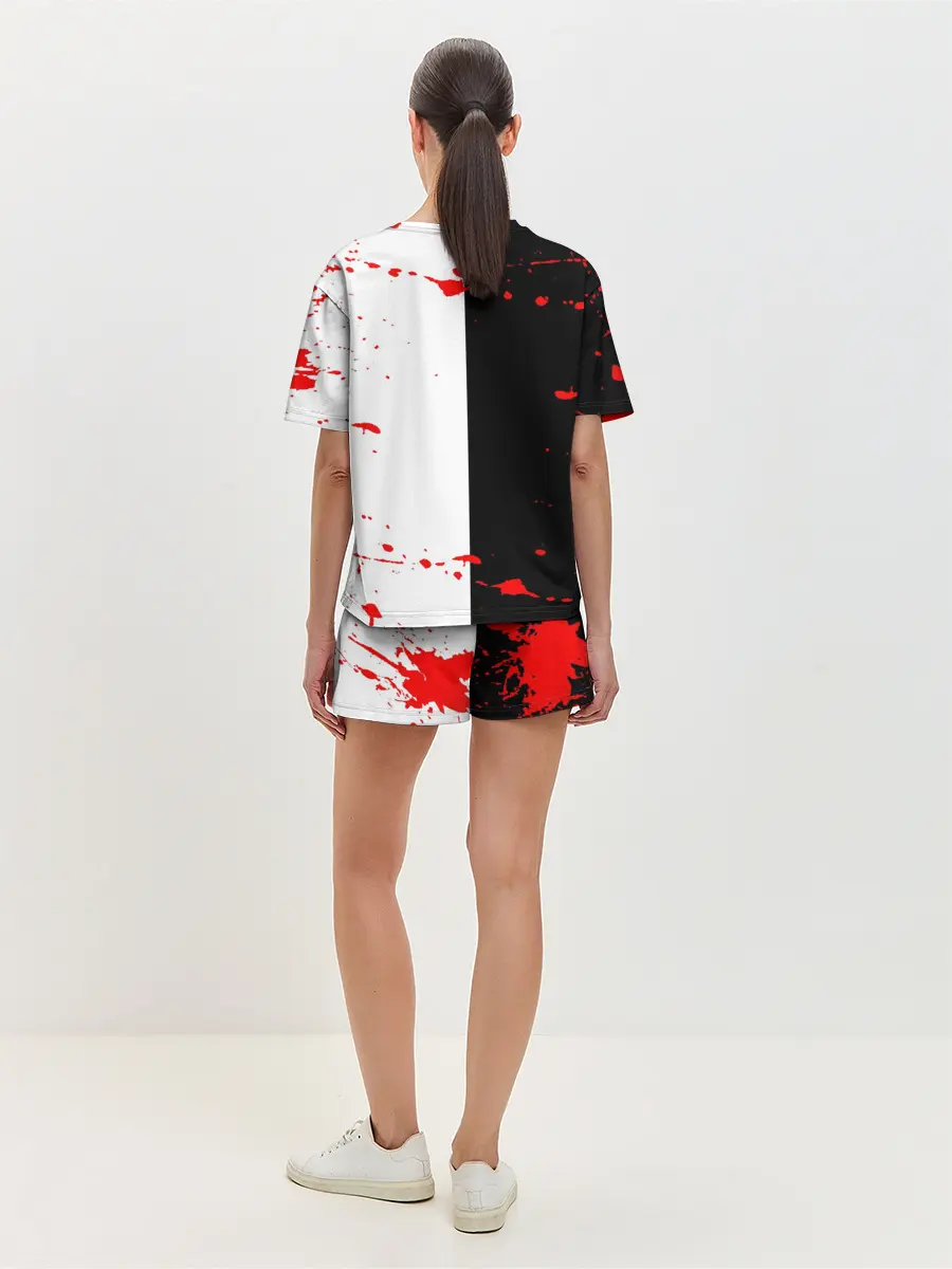 Женская пижама с шортами / monokuma с молотком