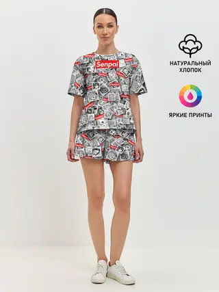 Женская пижама с шортами / Hentai senpai
