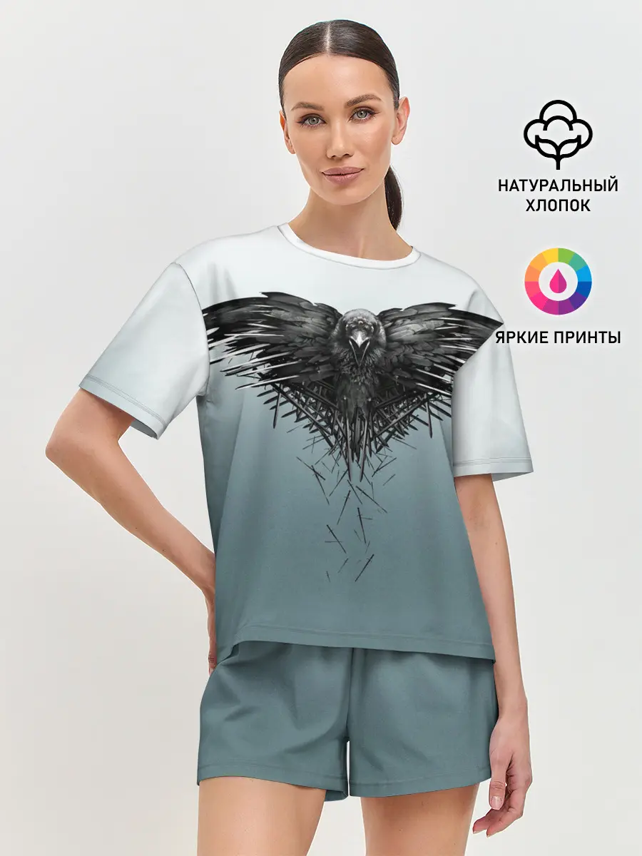 Женская пижама с шортами / Crow