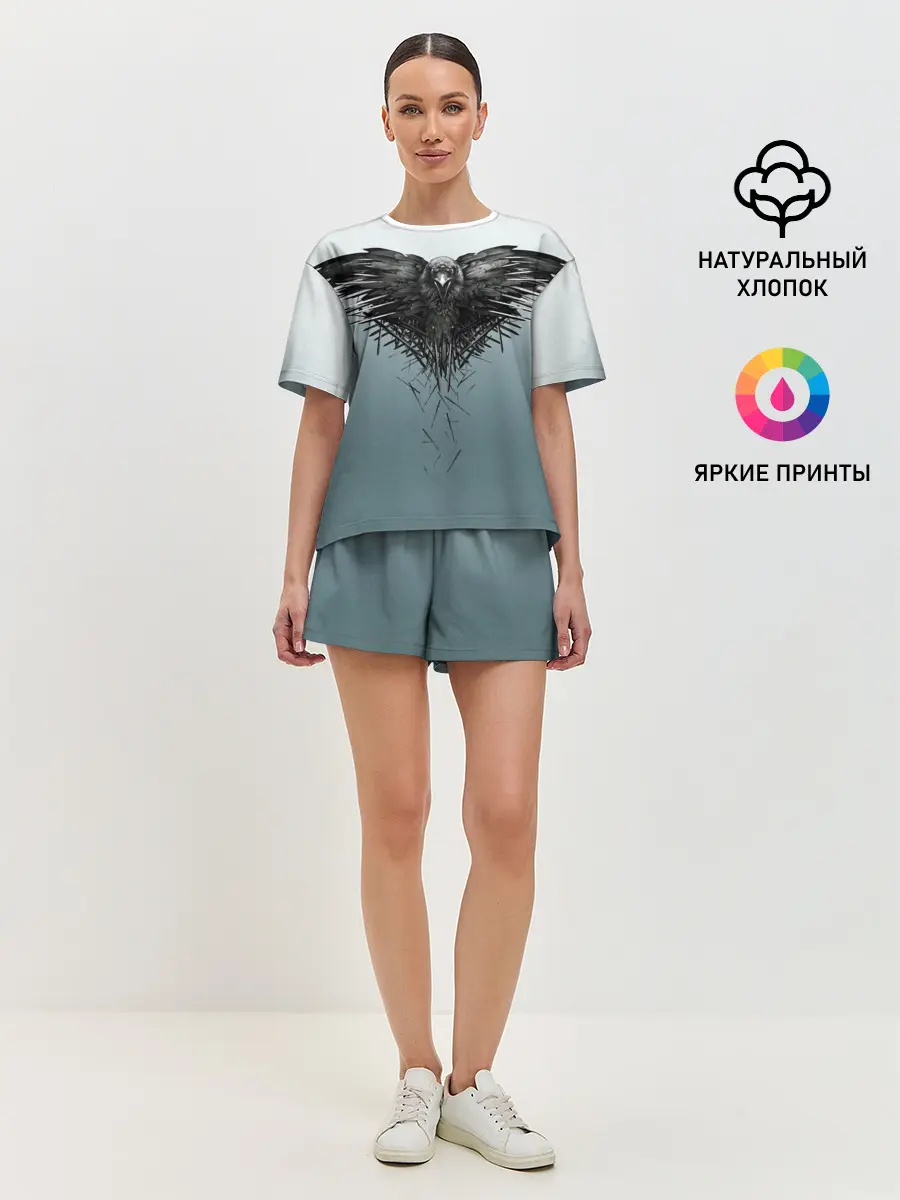 Женская пижама с шортами / Crow