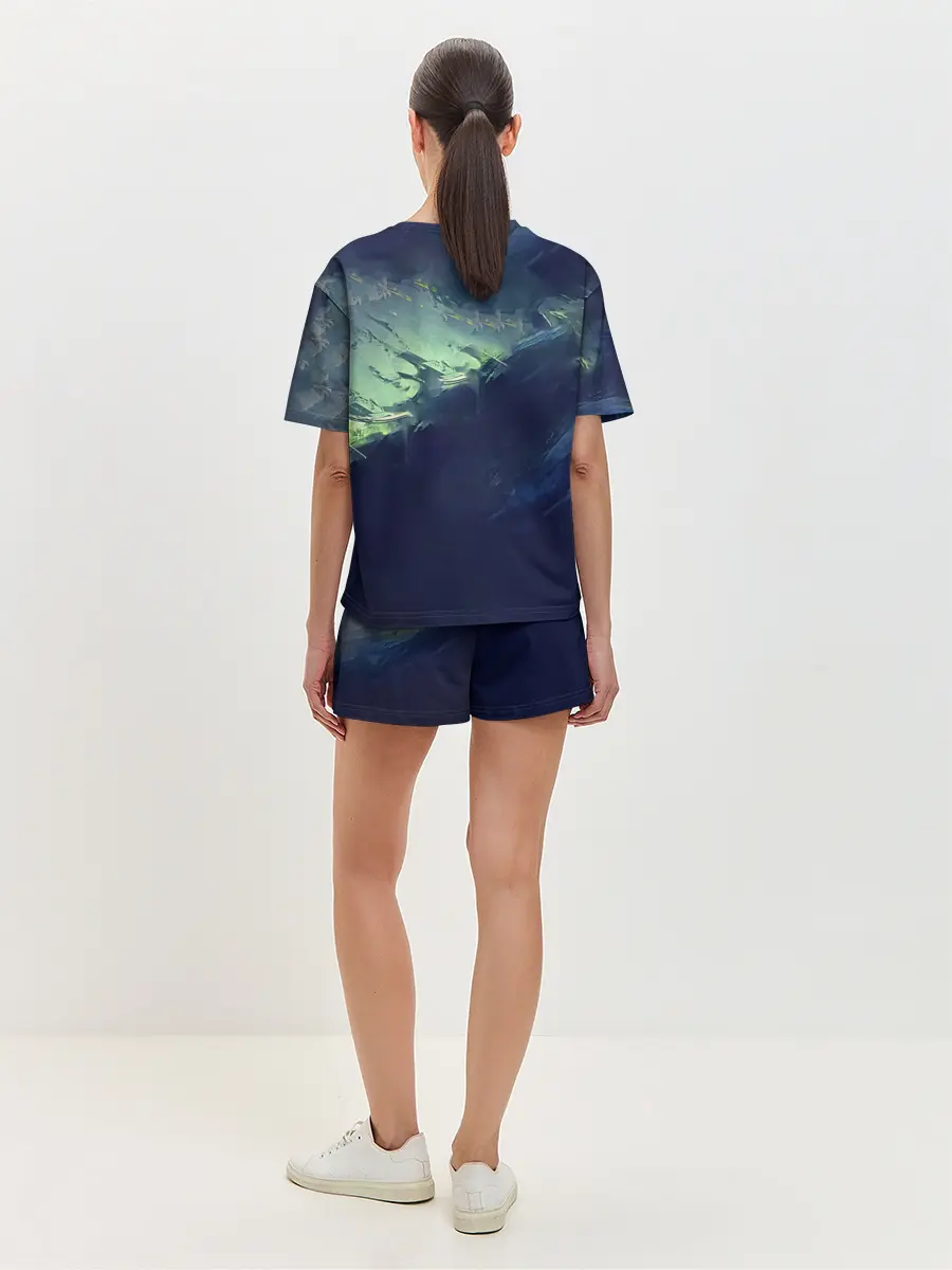 Женская пижама с шортами / Зеленая маска Канеки Кен