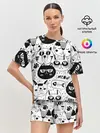 Женская пижама с шортами / Кошки