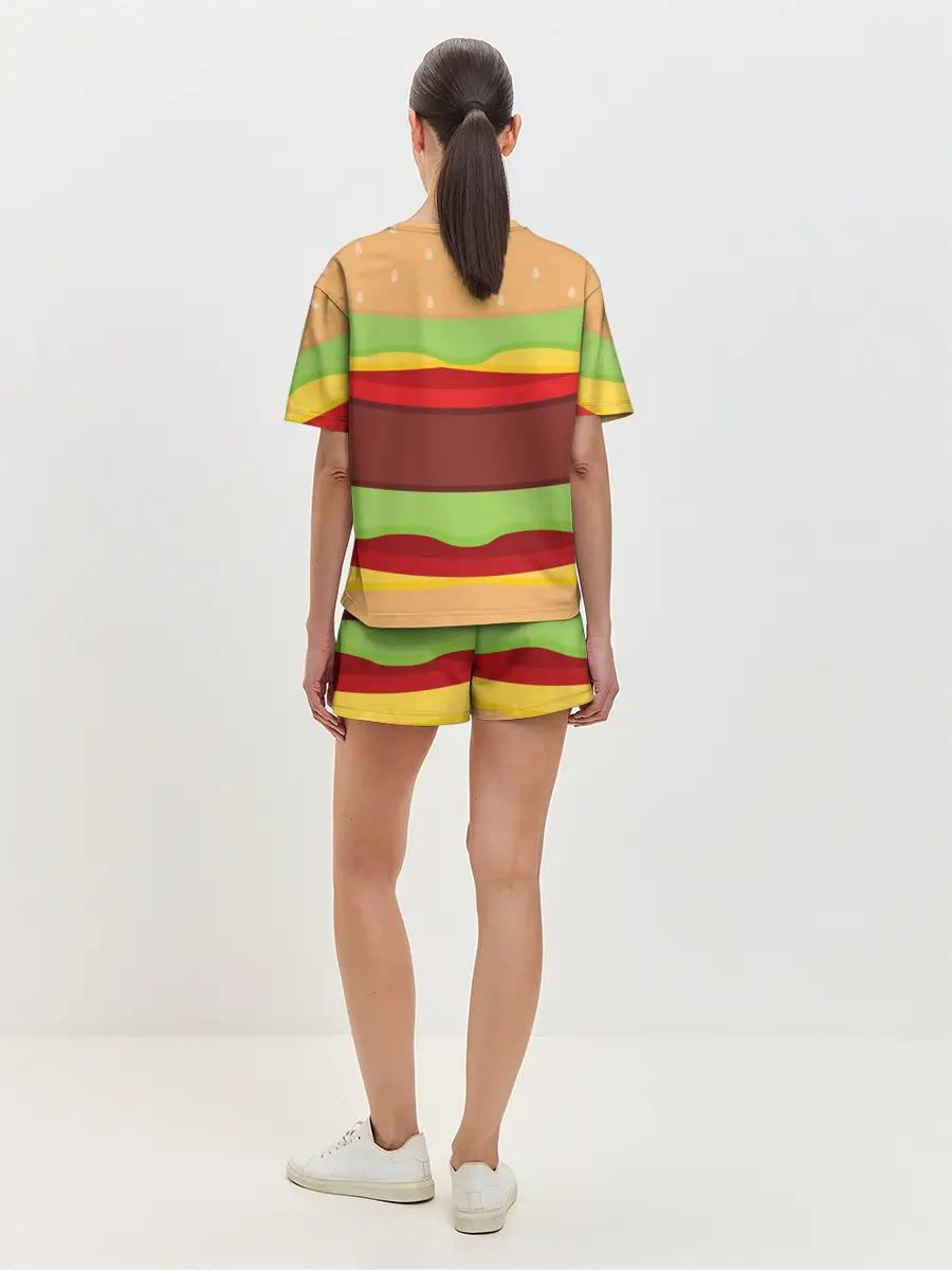 Женская пижама с шортами / Бургер