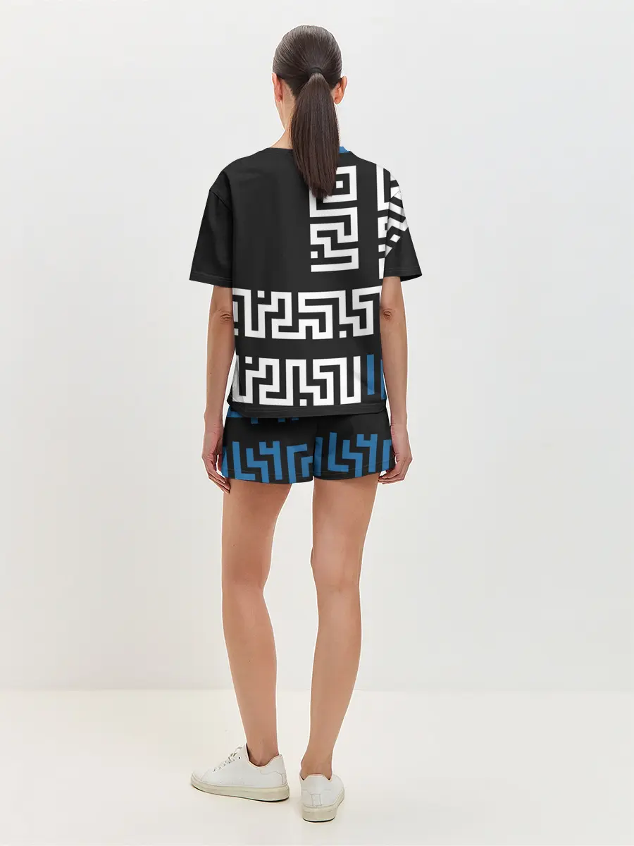 Женская пижама с шортами / Геометрический Минимализм