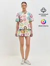 Женская пижама с шортами / Пончики / Donuts