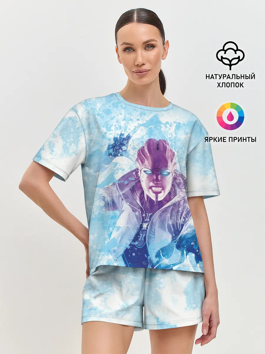 Женская пижама с шортами / масс эффект
