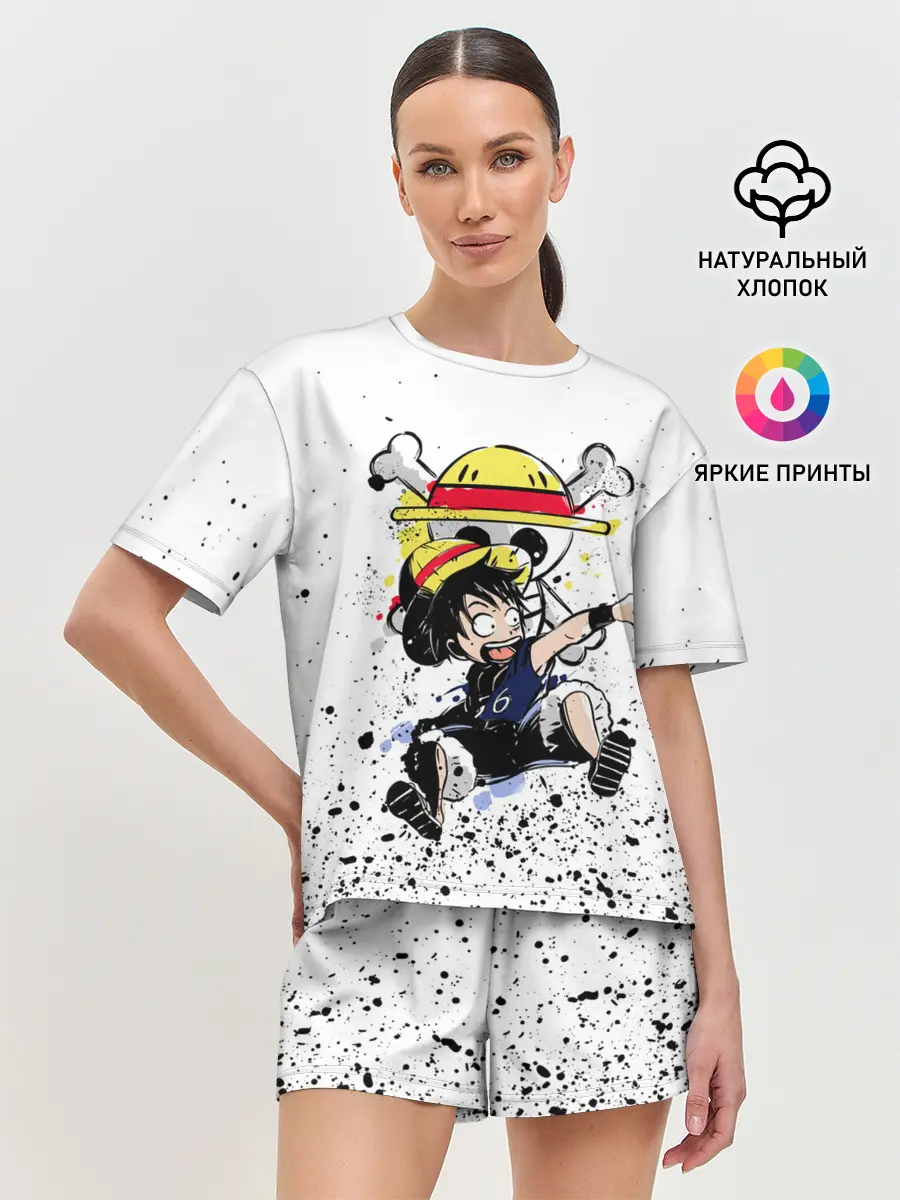 Женская пижама с шортами / Луффи