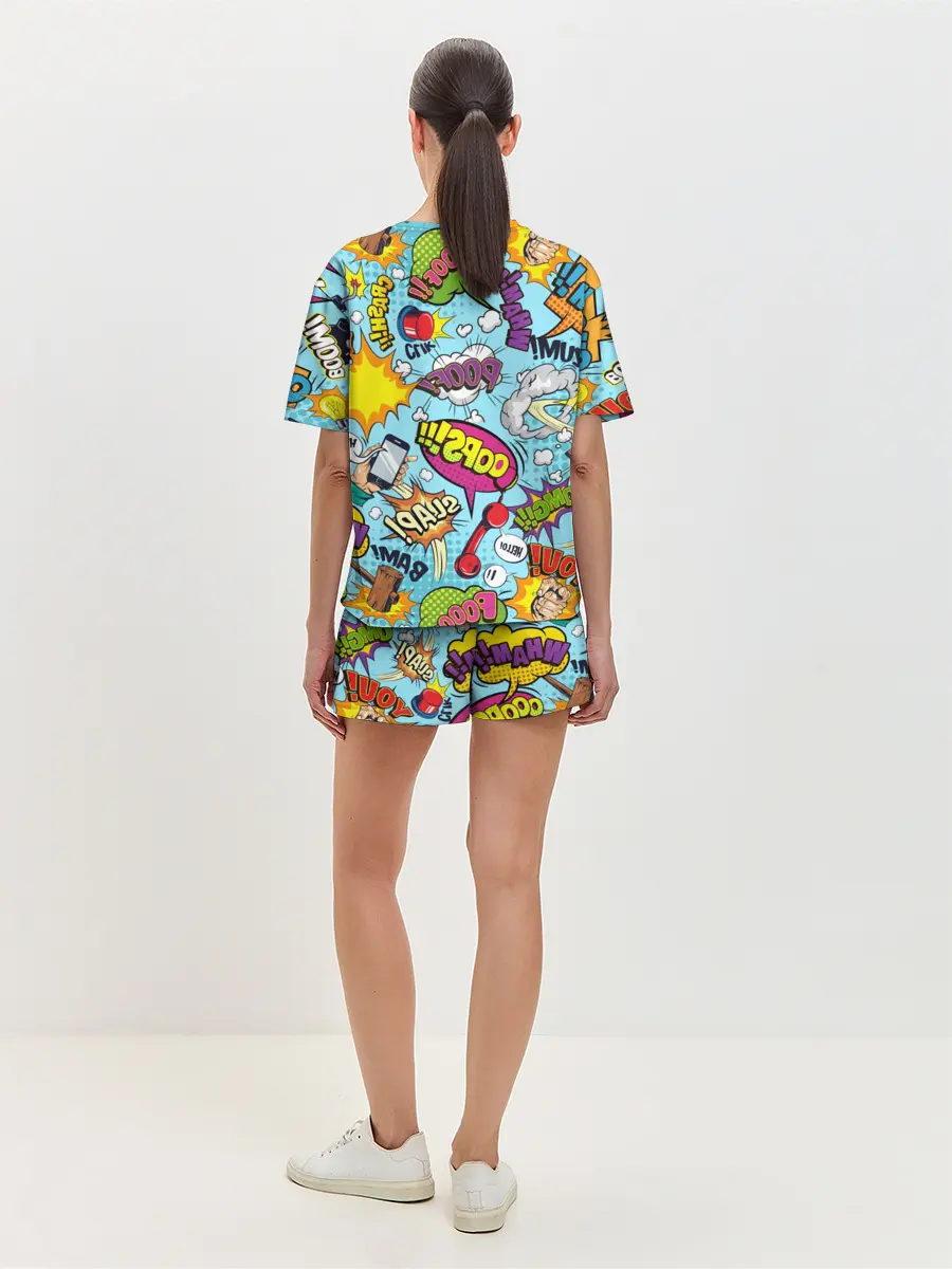 Женская пижама с шортами / Комиксы