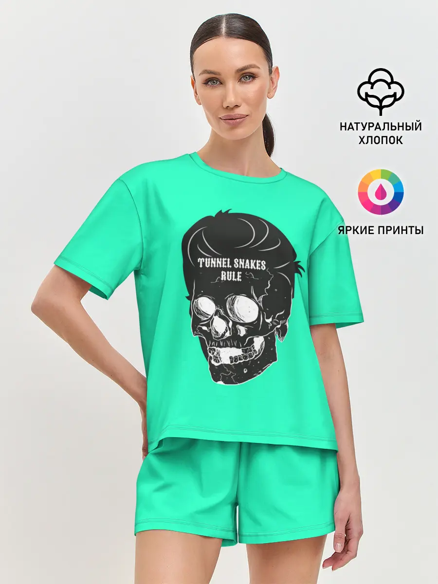 Женская пижама с шортами / Tunnel Snakes