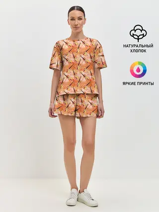 Женская пижама с шортами / Скрипач