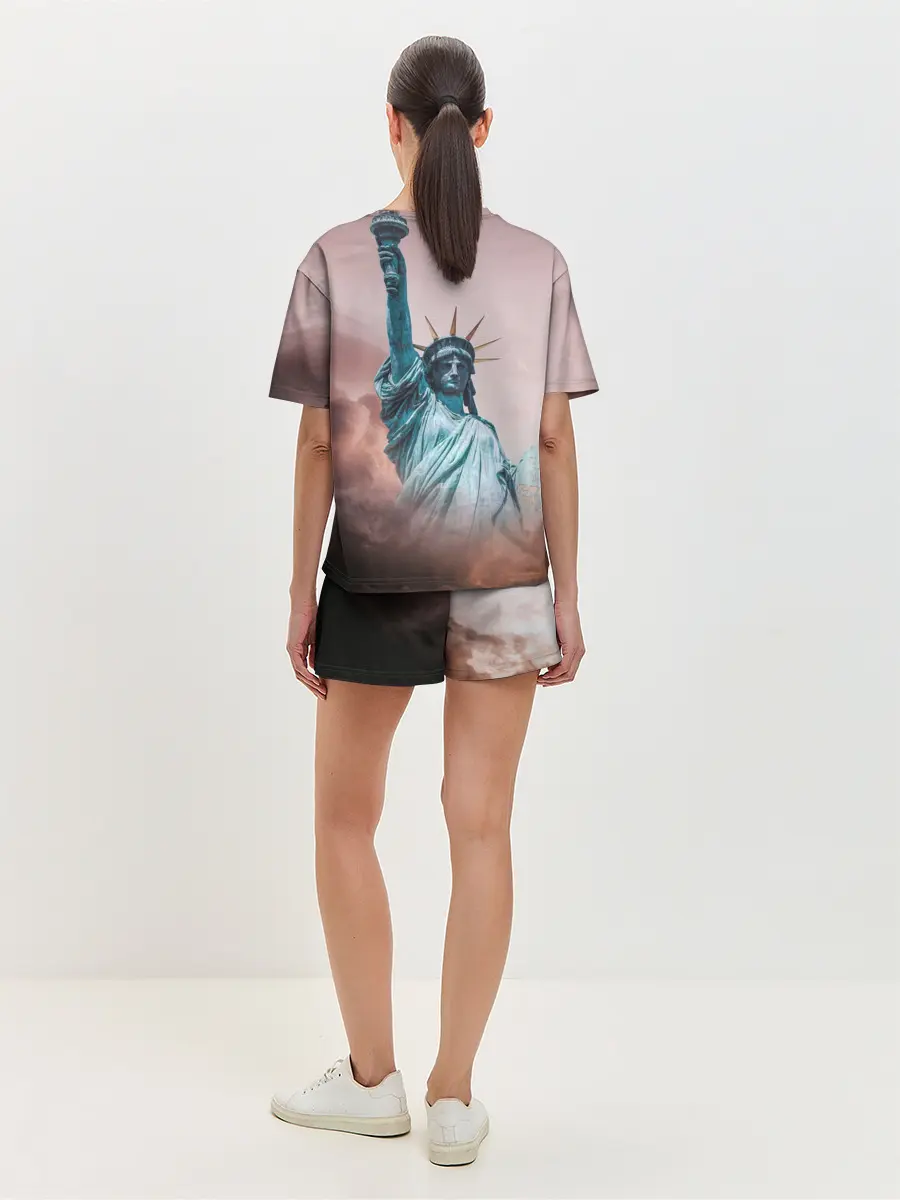 Женская пижама с шортами / Статуя свободы
