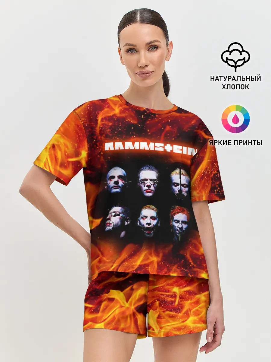 Женская пижама с шортами / RAMMSTEIN