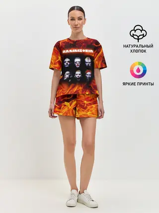 Женская пижама с шортами / RAMMSTEIN