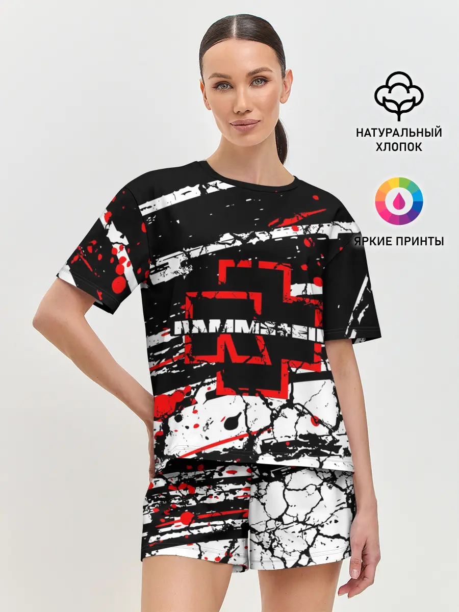 Женская пижама с шортами / RAMMSTEIN