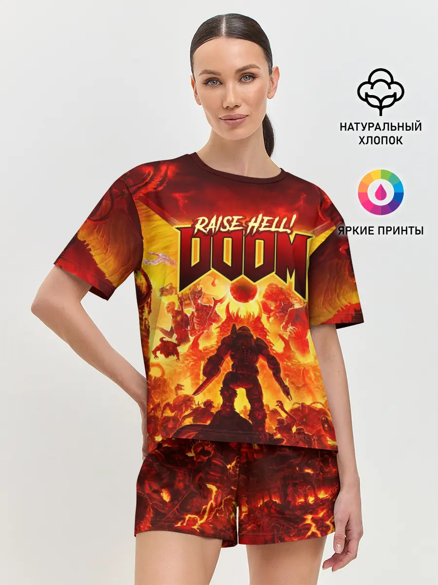 Женская пижама с шортами / DOOM